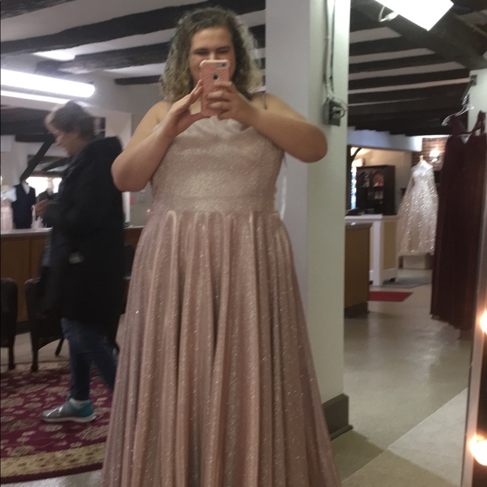 Rose gold dress size 24